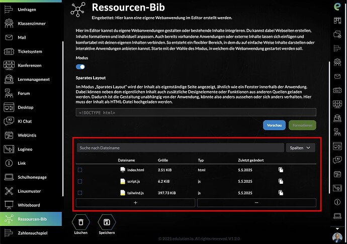 Eigene Anwendungen als App/Modul