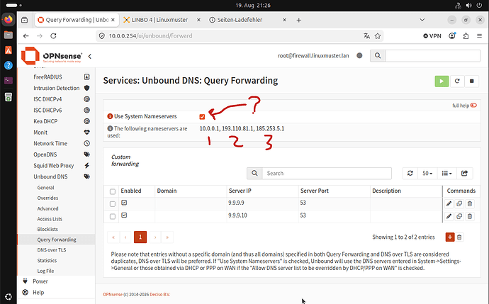 opnsense-services-unboundDNS-QueryForwarding