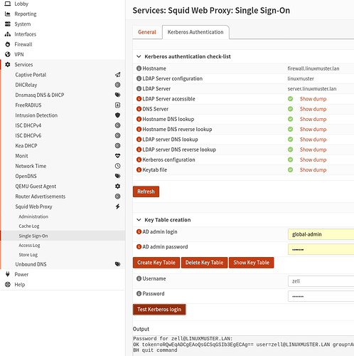 Single Sign-On Squid Web Proxy Services